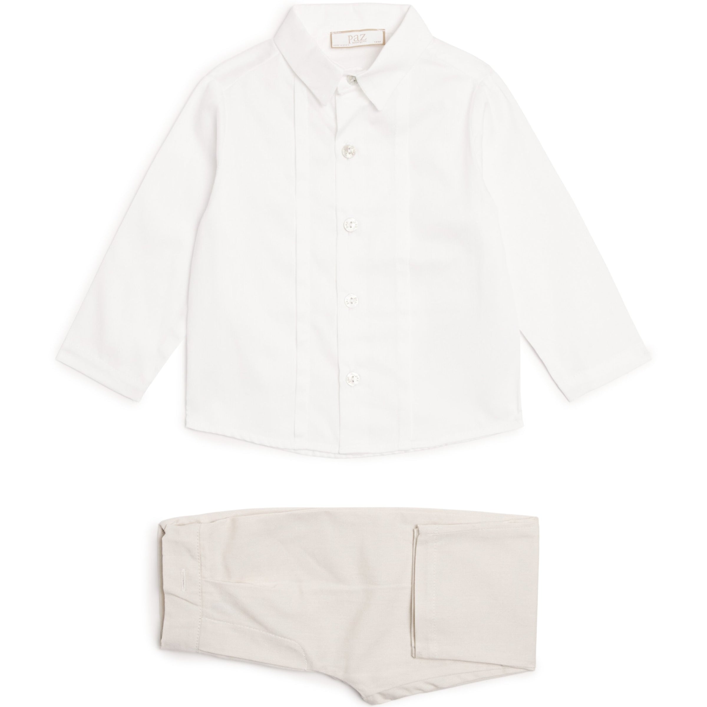 Cotton-Linen Shirt, Cummerbund and Shorts Set (3 Months - 4 Years)