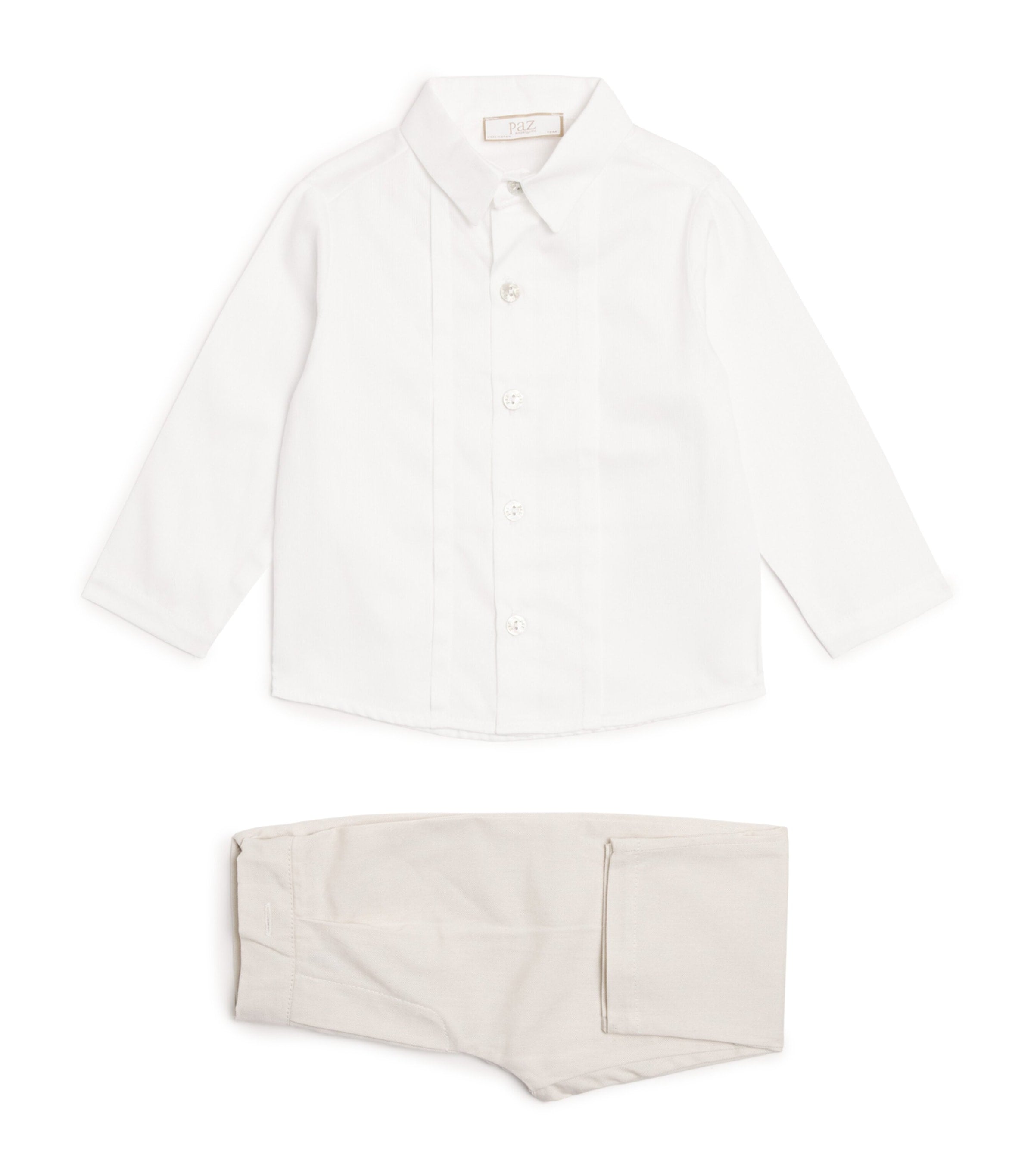 Cotton-Linen Shirt, Cummerbund and Shorts Set (3 Months - 4 Years)