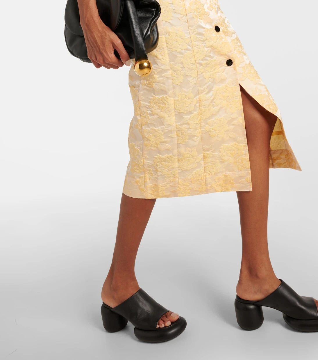 Ganni - Floral jacquard shirt dress