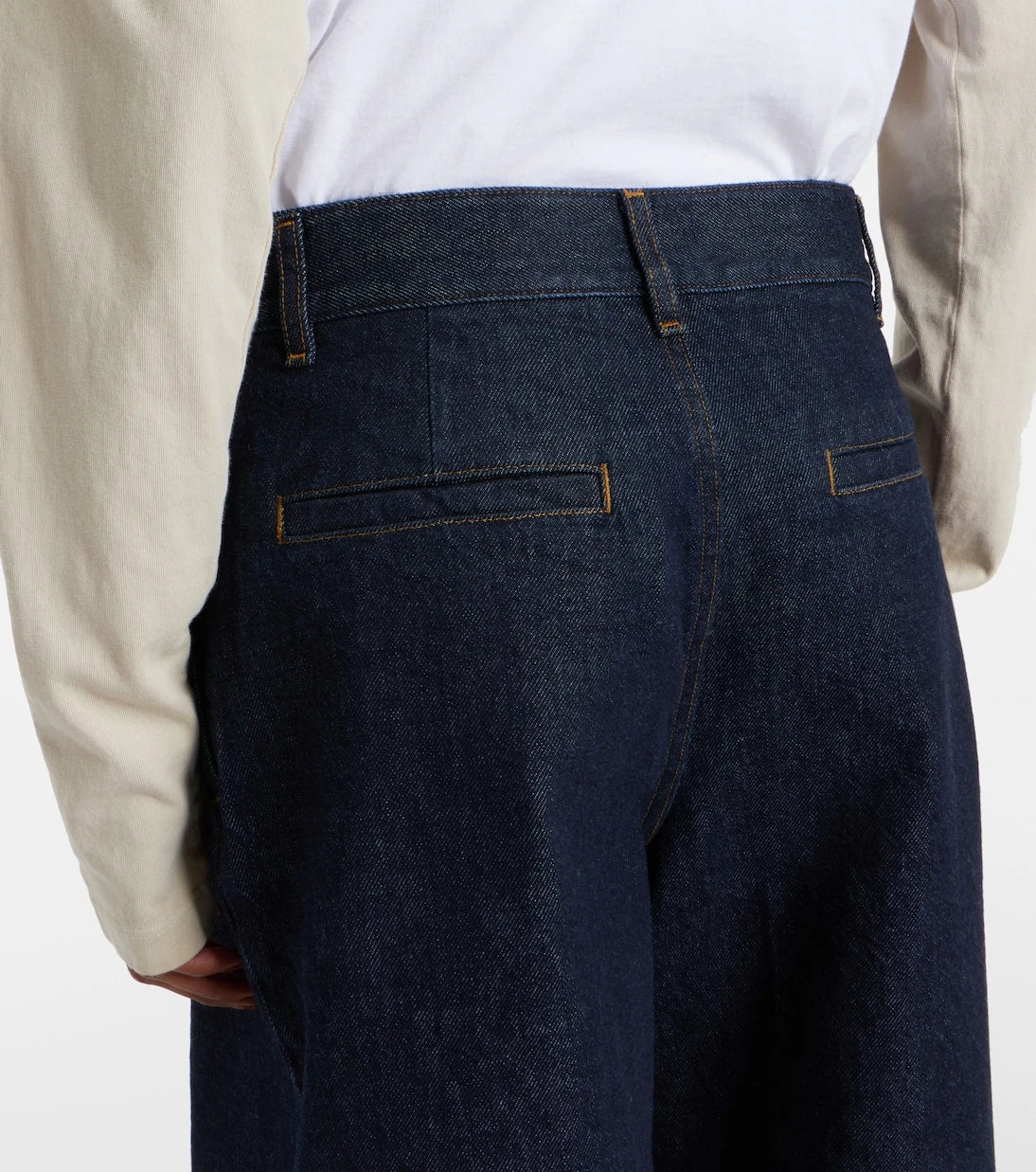Frame - Tailored low-rise denim wide-leg shorts