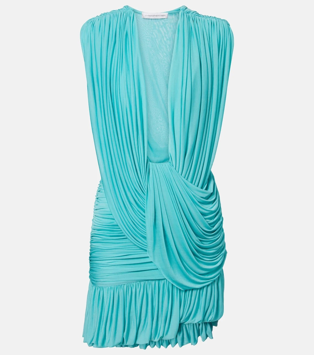 Christopher Esber - Ripple draped jersey minidress