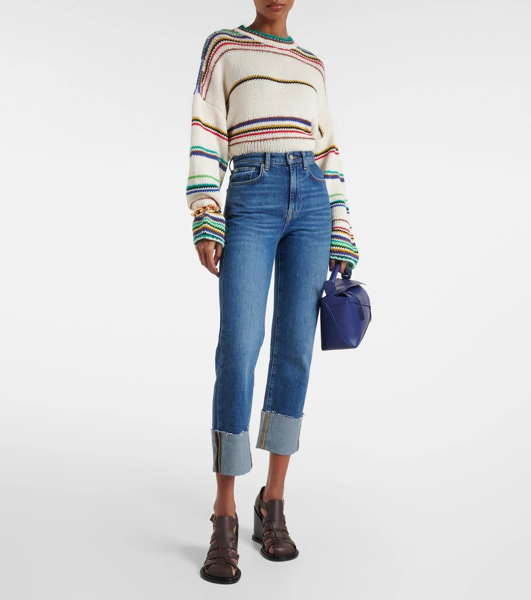 7 For All Mankind - Logan high-rise cropped slim jeans
