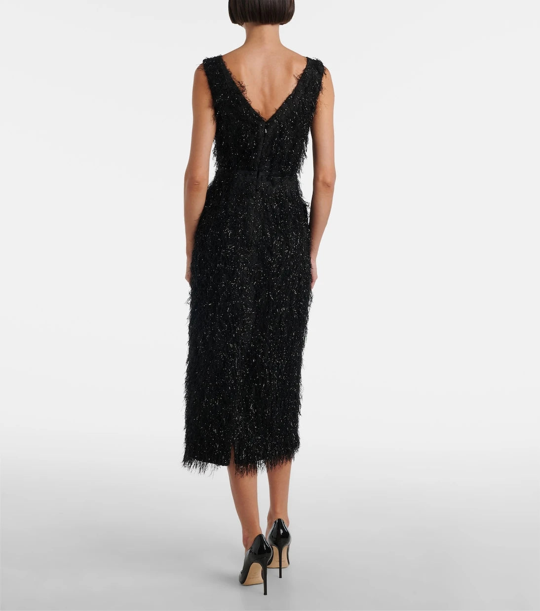 Erdem - Lurex® fil coupé midi dress