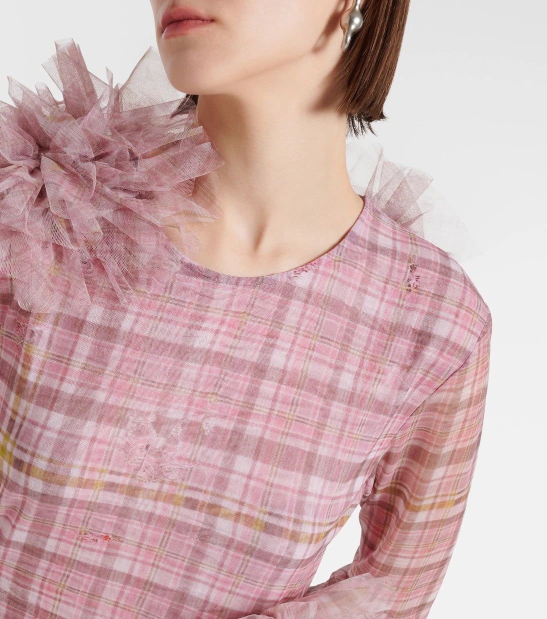 Acne Studios - Dinana appliqué checked minidress