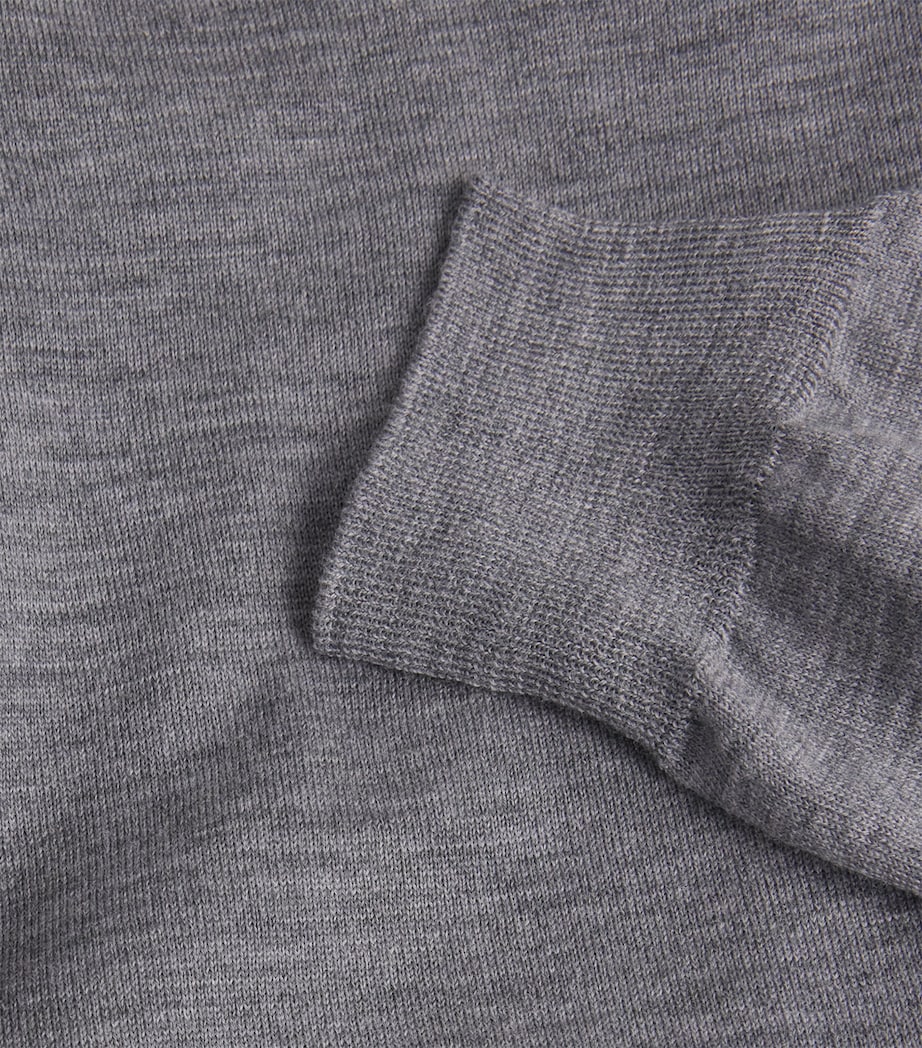 Virgin Wool Crew-Neck Sweater 930-GREY