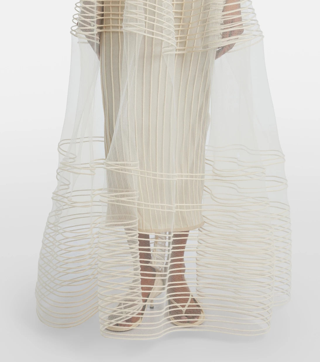 Jacquemus - Epi halterneck tulle maxi dress