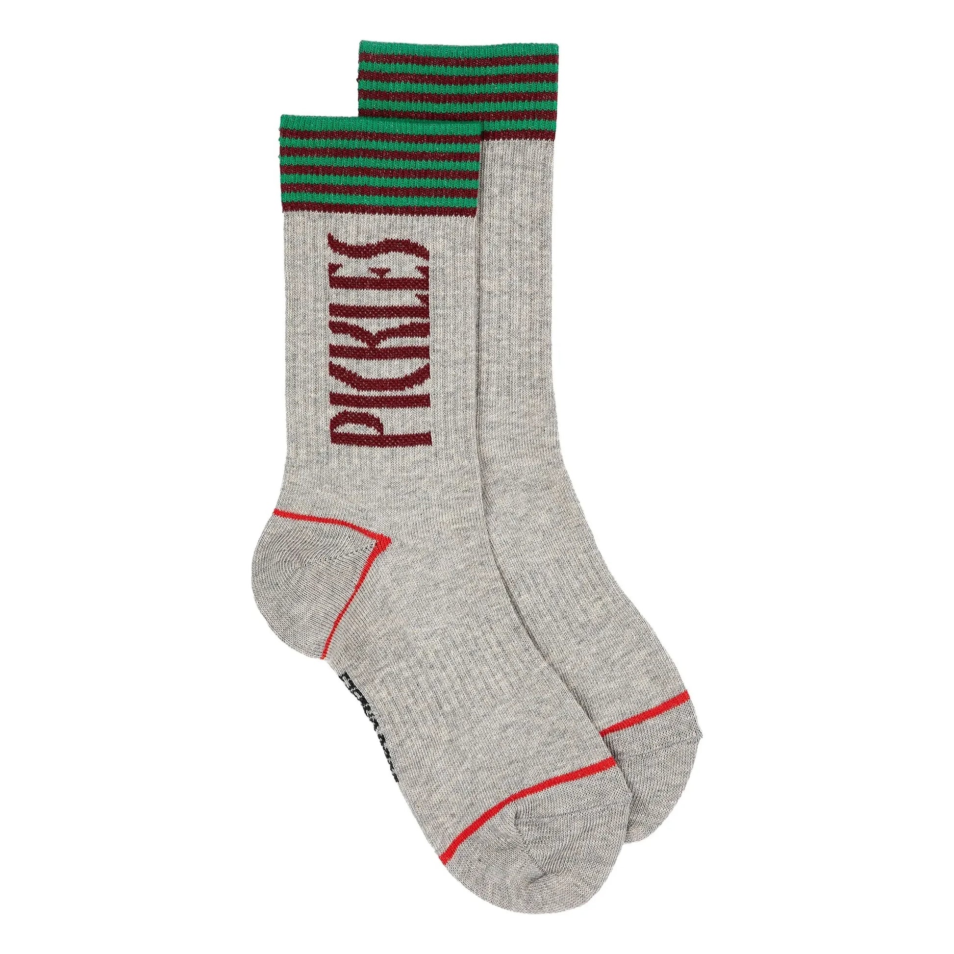 Bobo Choses - Pickles Organic Cotton High Socks | Heather grey