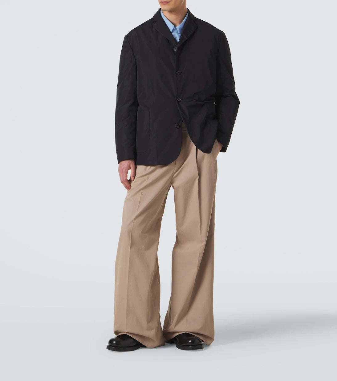 Jil Sander - Pleated cotton wide-leg pants