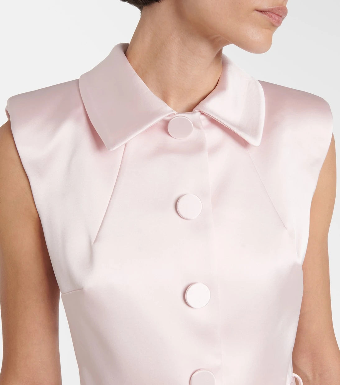Self-Portrait - Peplum satin minidress