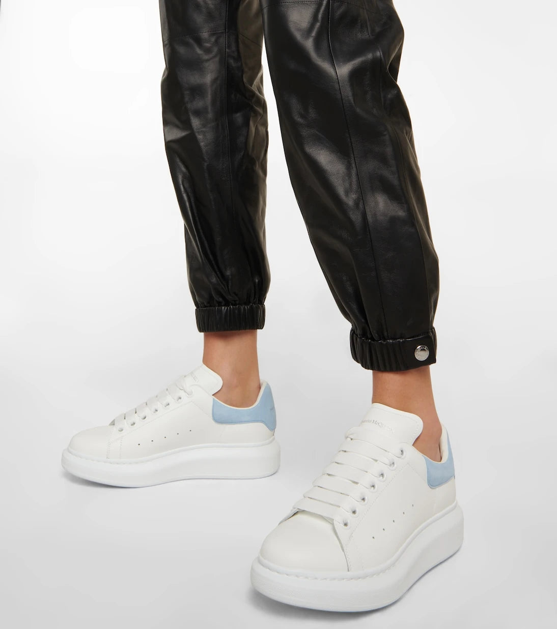 McQueen - Oversized leather sneakers