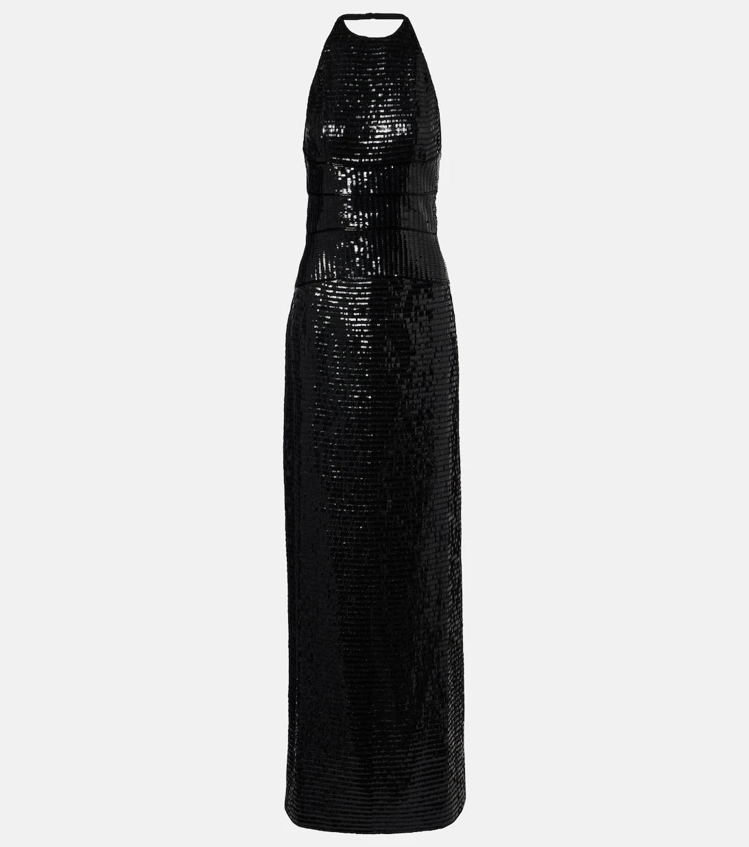 Roberto Cavalli - Sequined halterneck silk gown