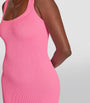 Hunza G Pink Square-Neck Tank Dress