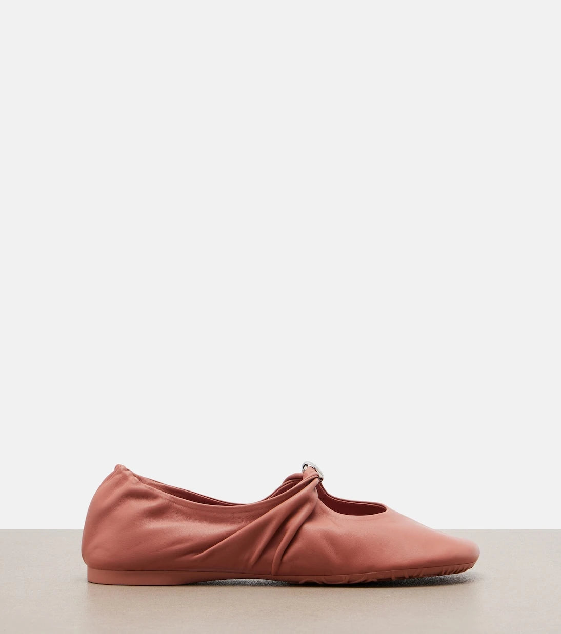 Loewe - Pebble Soft leather Mary Jane flats