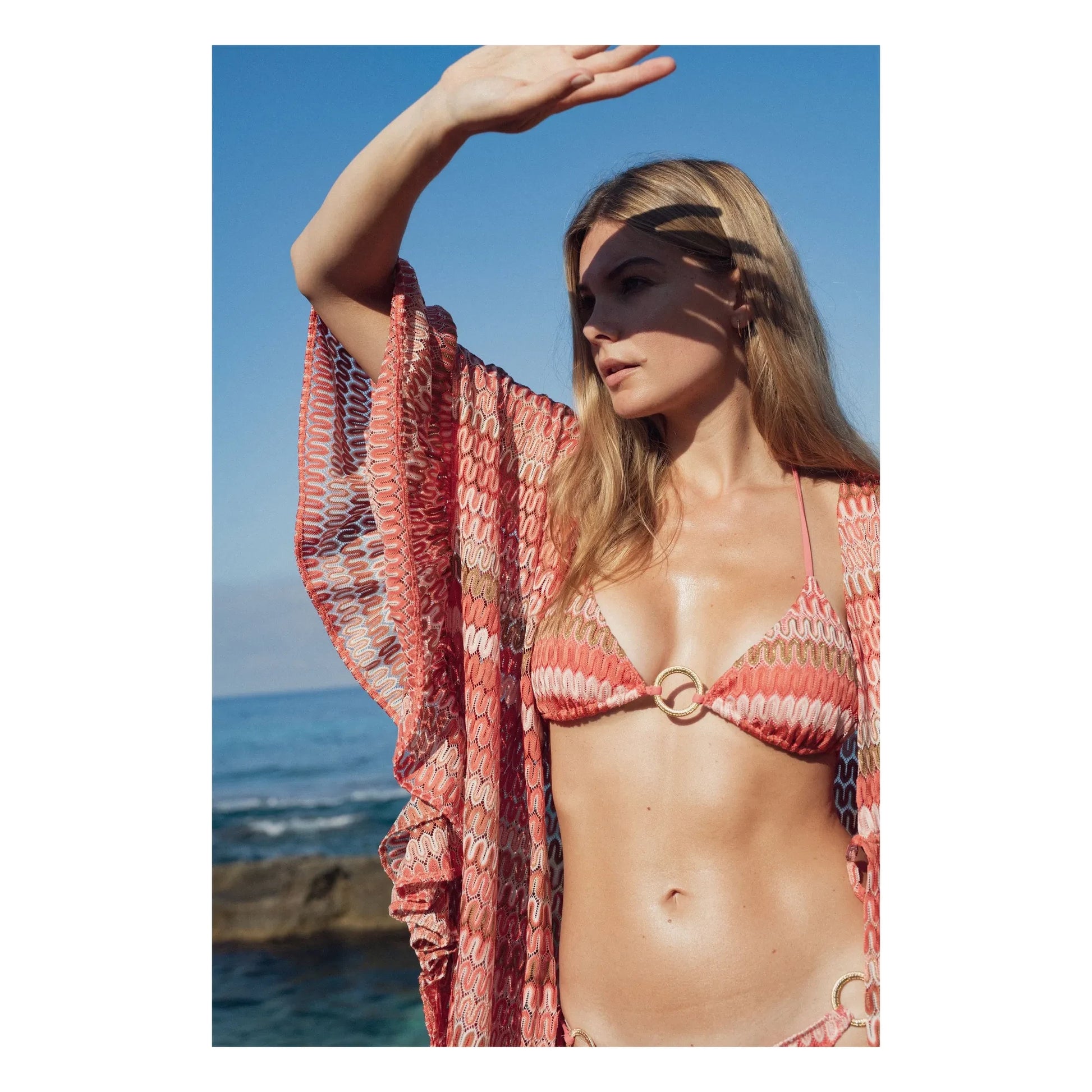 Lison Paris - Caftan Sunset Crochet | Coral