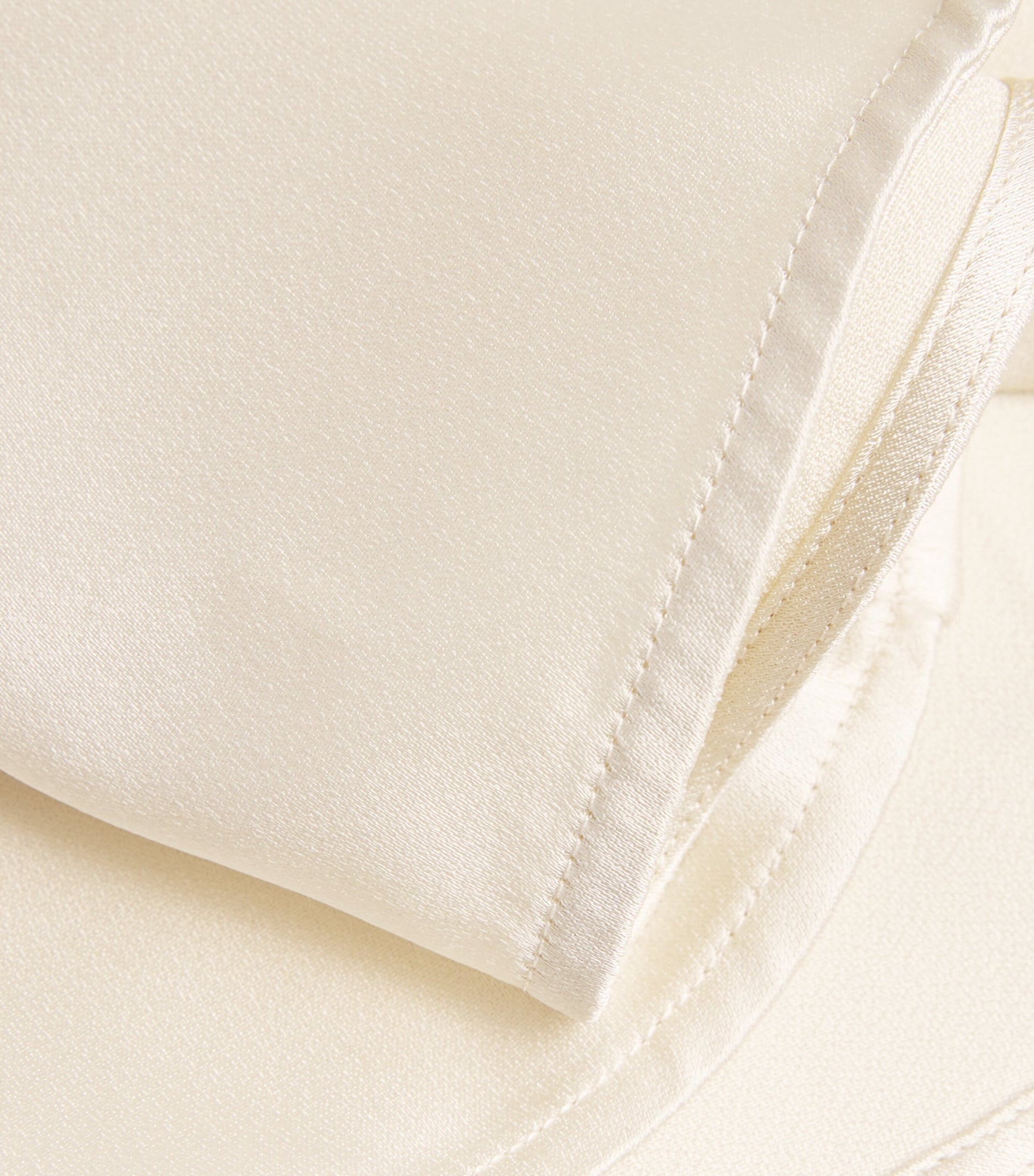 Satin Slouch-Waist Shirt Dress