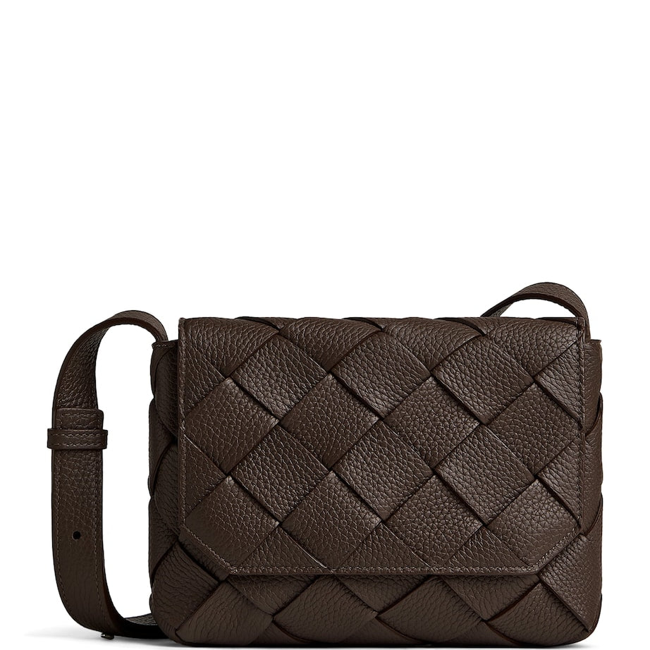 Bottega Veneta Leather Intrecciato Diago Cross-Body Bag