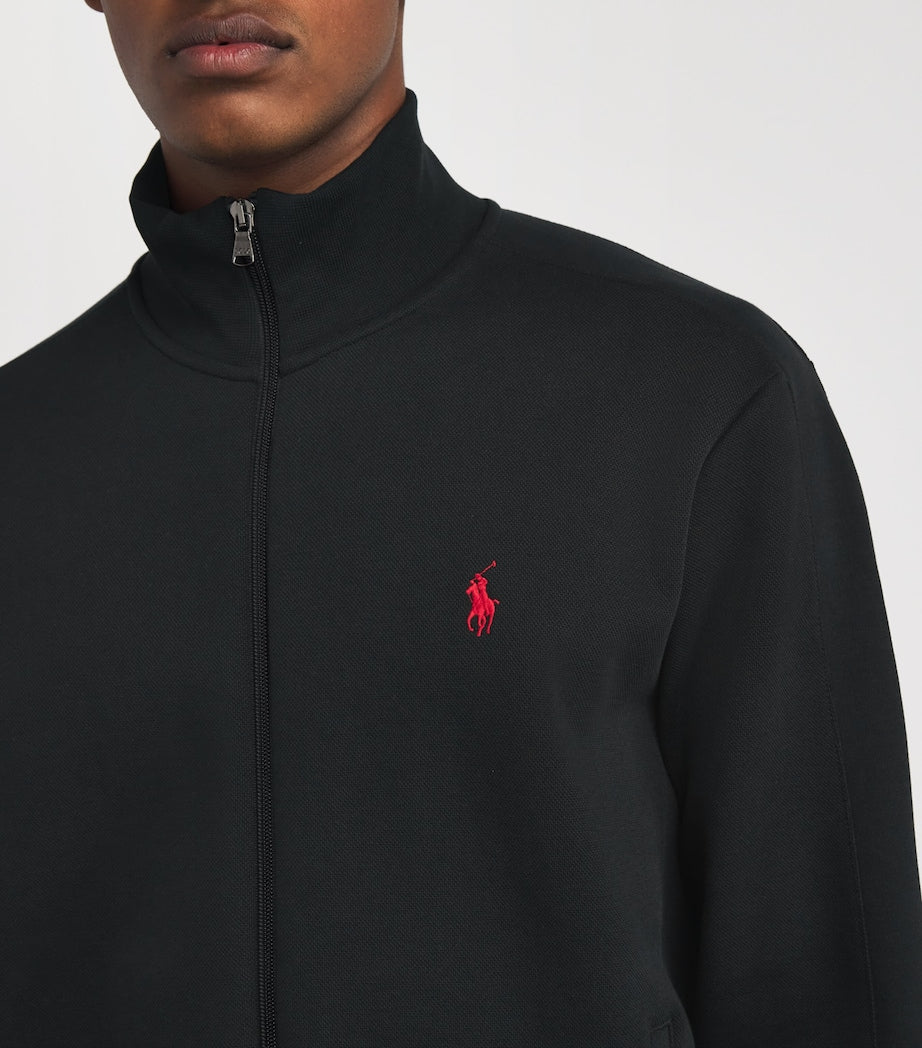 Polo Ralph Lauren Black Cotton-Blend Zip-Up Sweatshirt