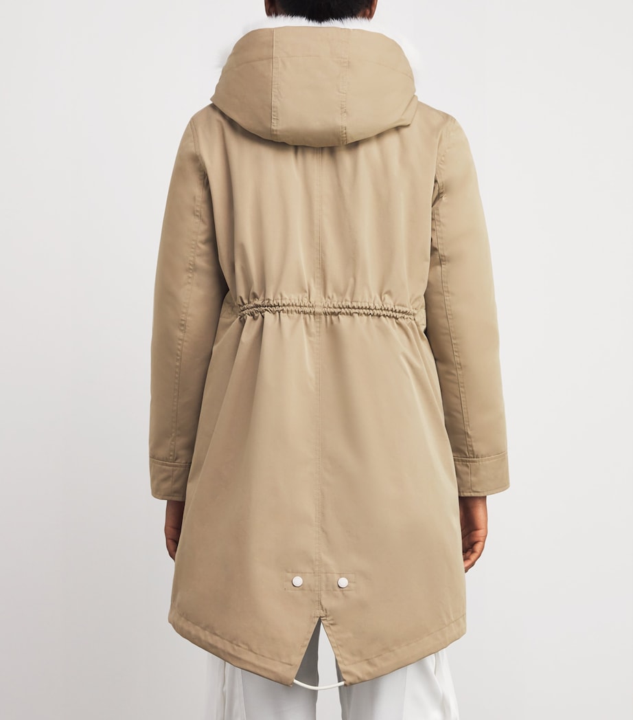 Yellow Fox-Rabbit Blended-Cotton Parka (85cm)