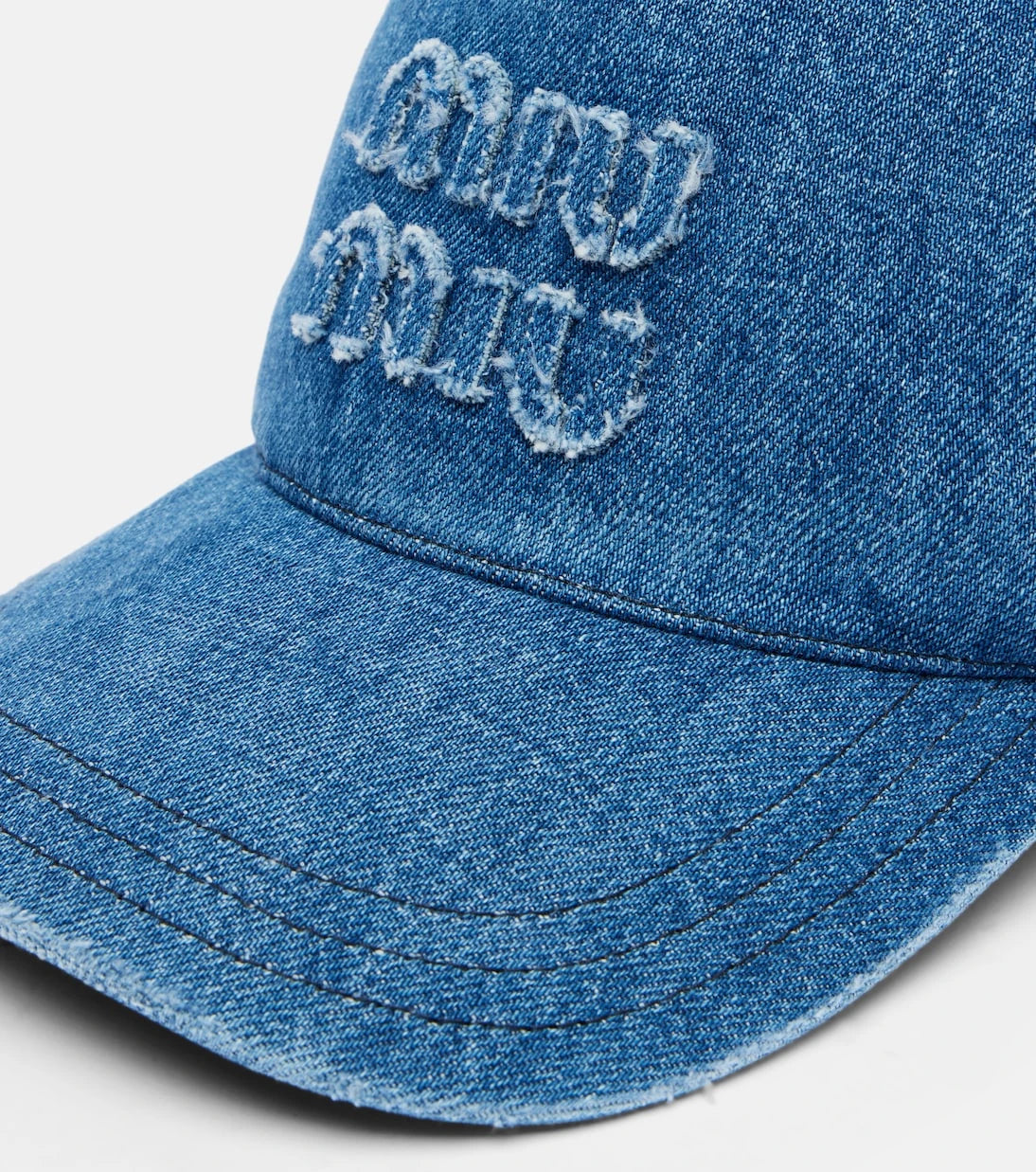 Miu Miu - Logo denim baseball cap