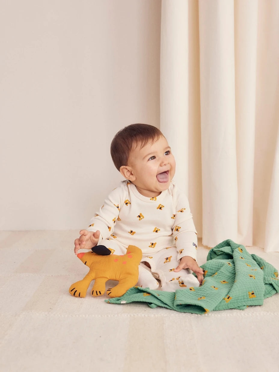 Bobo Choses - Baby printed playsuit, toy, and towel set