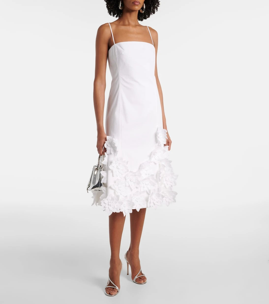 Simkhai - Bella floral-appliqué cotton midi dress