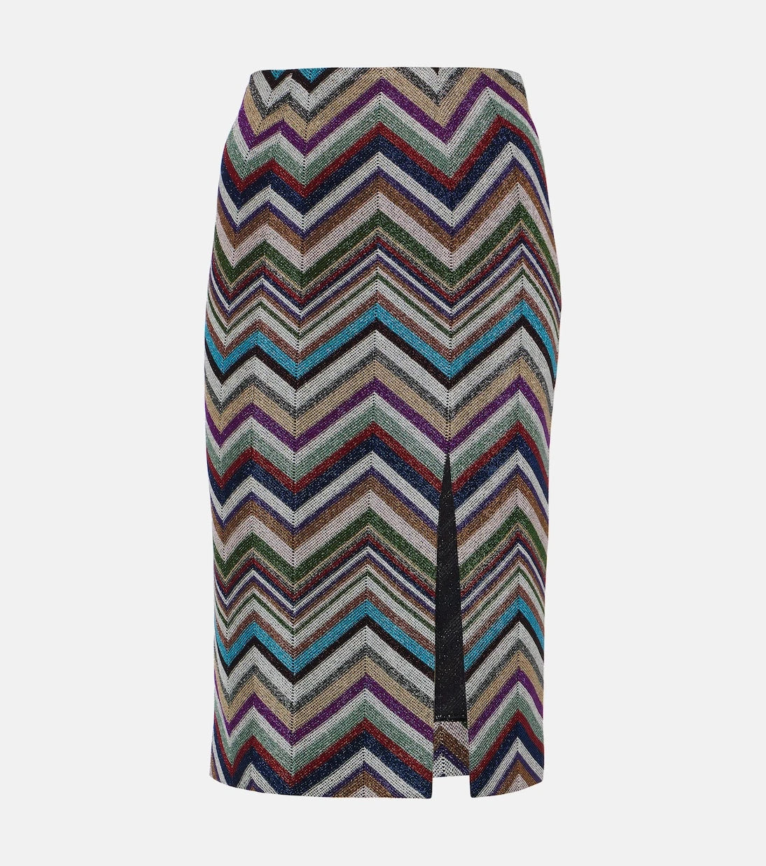 Missoni - تنورة قلم رصاص "زيج زاج" من مزيج الصوف