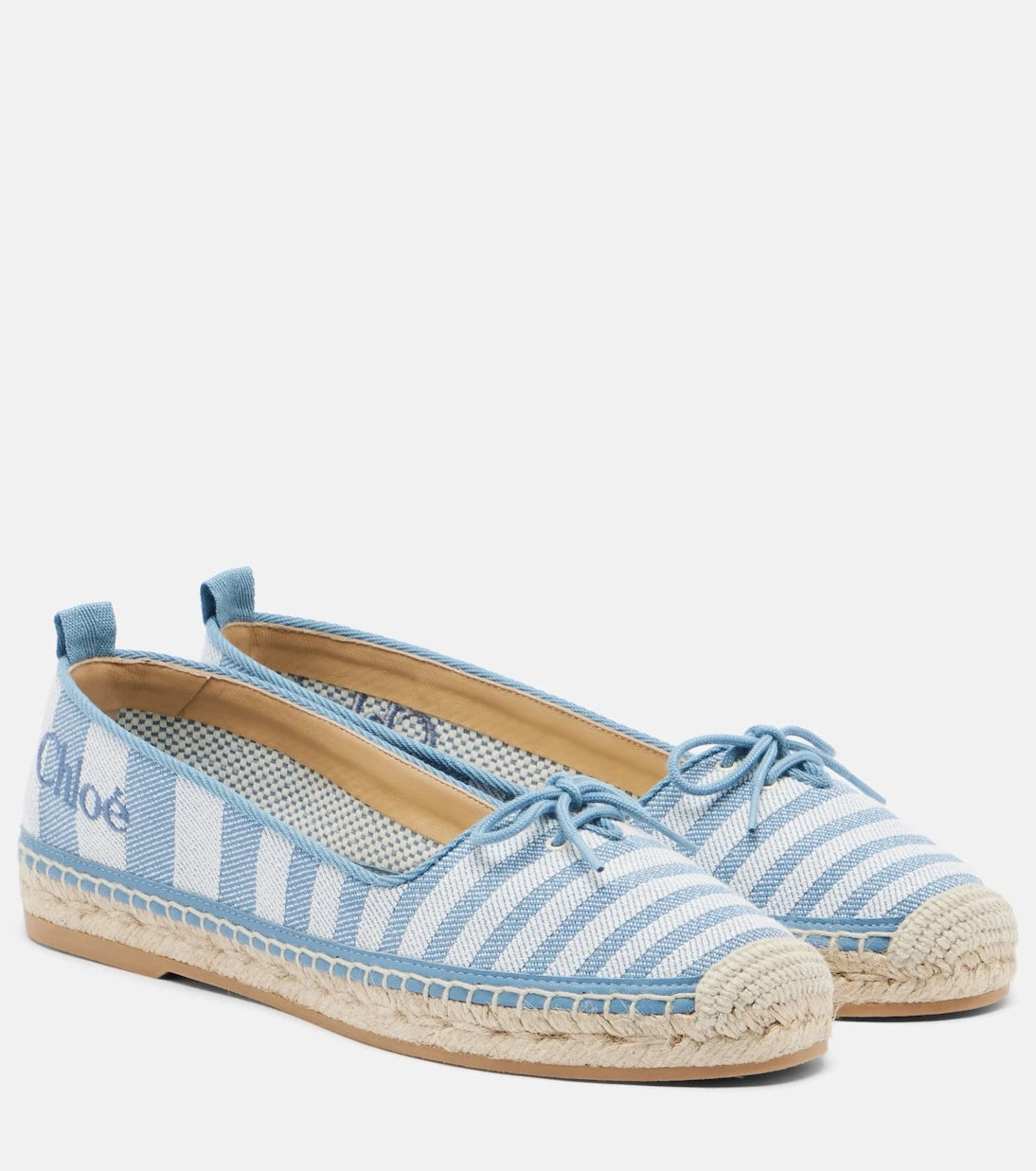 Chloé - Isla striped canvas espadrilles