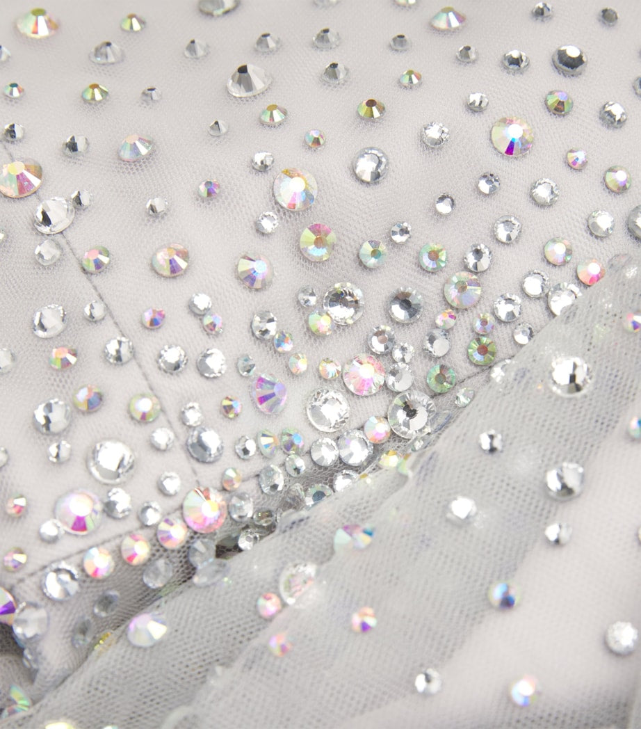 Jenny Packham Grey Tulle Crystal Shayla Gown