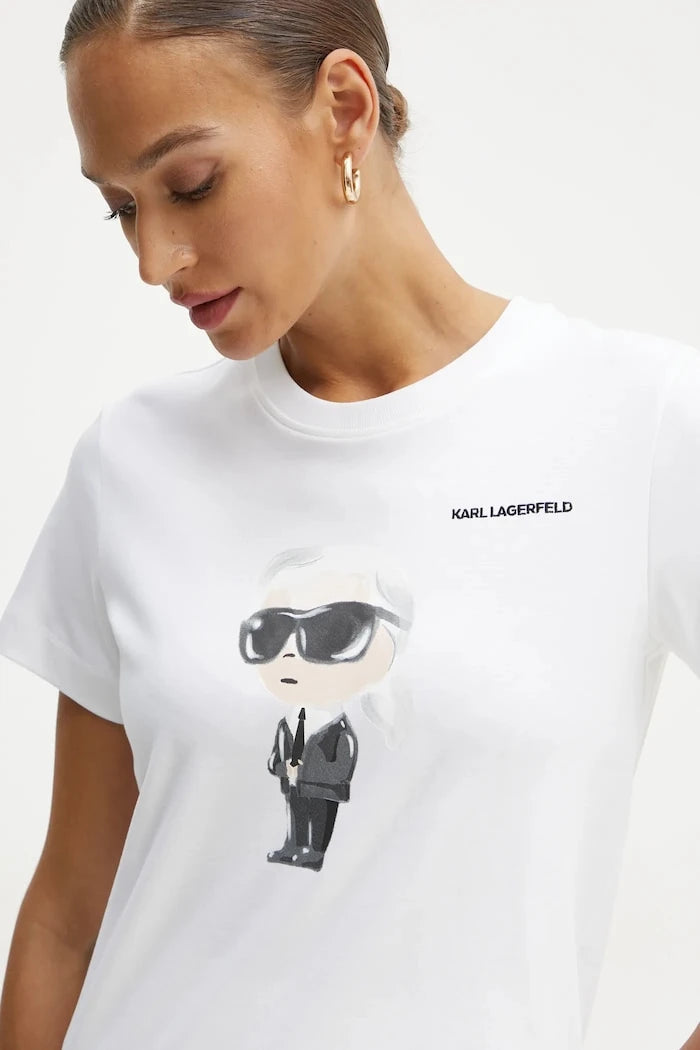 Памучна тениска Karl Lagerfeld IKON AQUARELLE