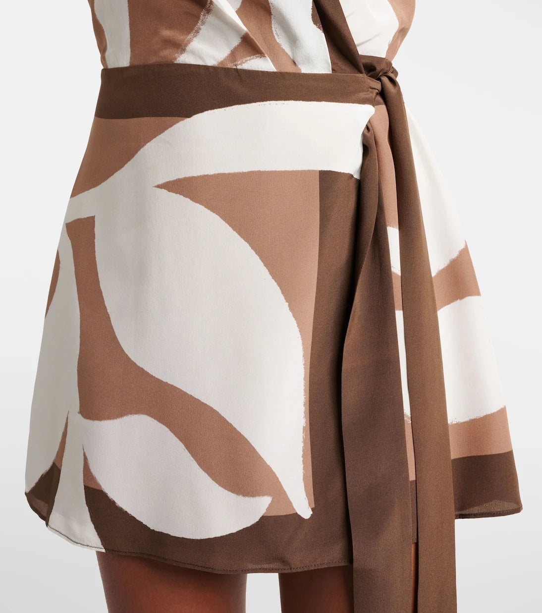 SIR - Portia printed silk satin wrap dress