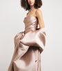 Marmar Halim Pink Draped Mikado Gown