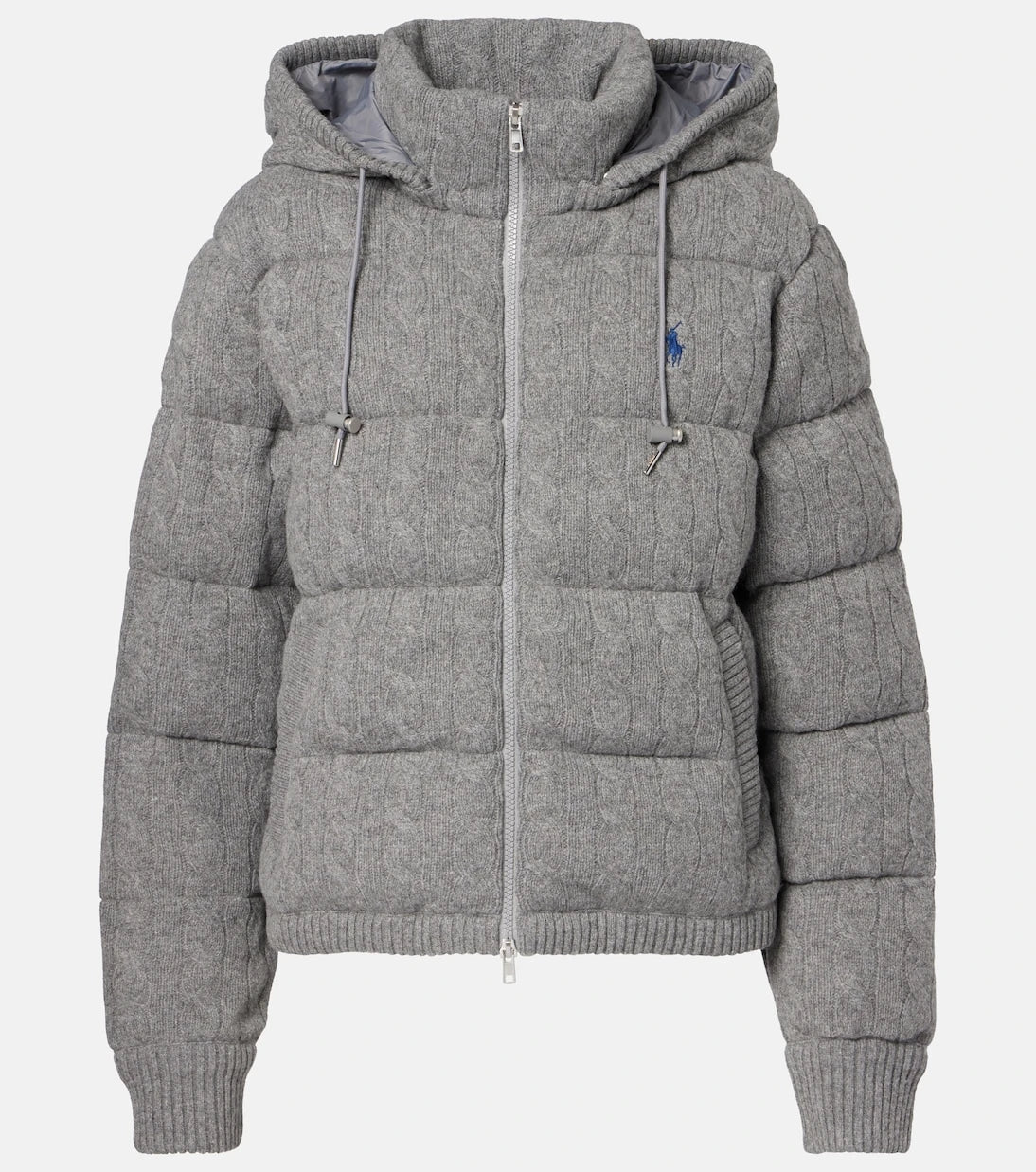 Polo Ralph Lauren - Cable-knit wool and cashmere puffer jacket