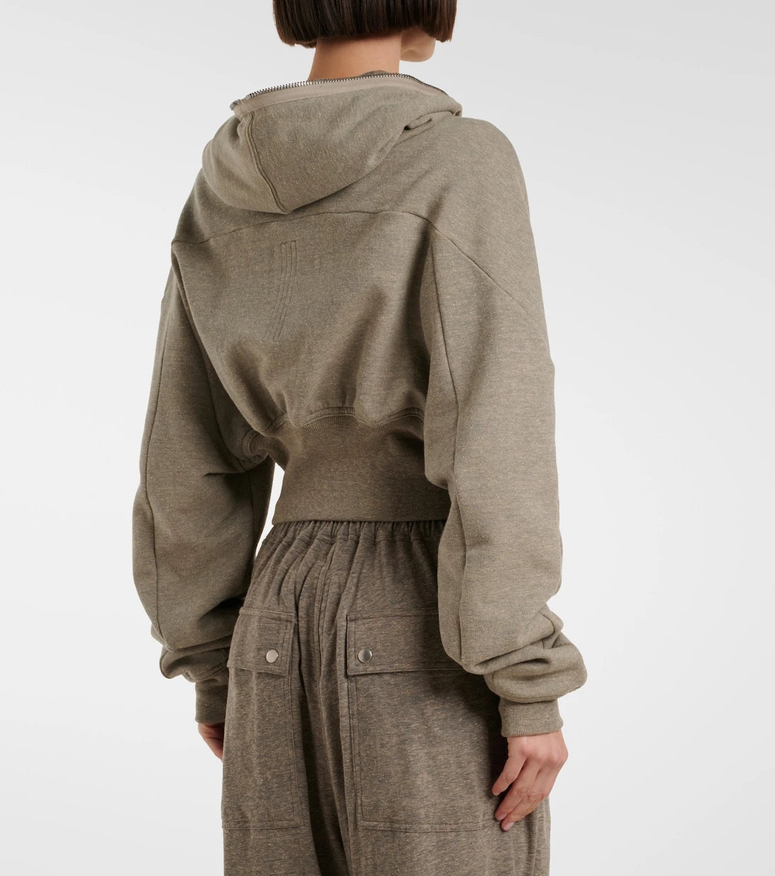 Rick Owens - Cropped cotton-blend jersey hoodie