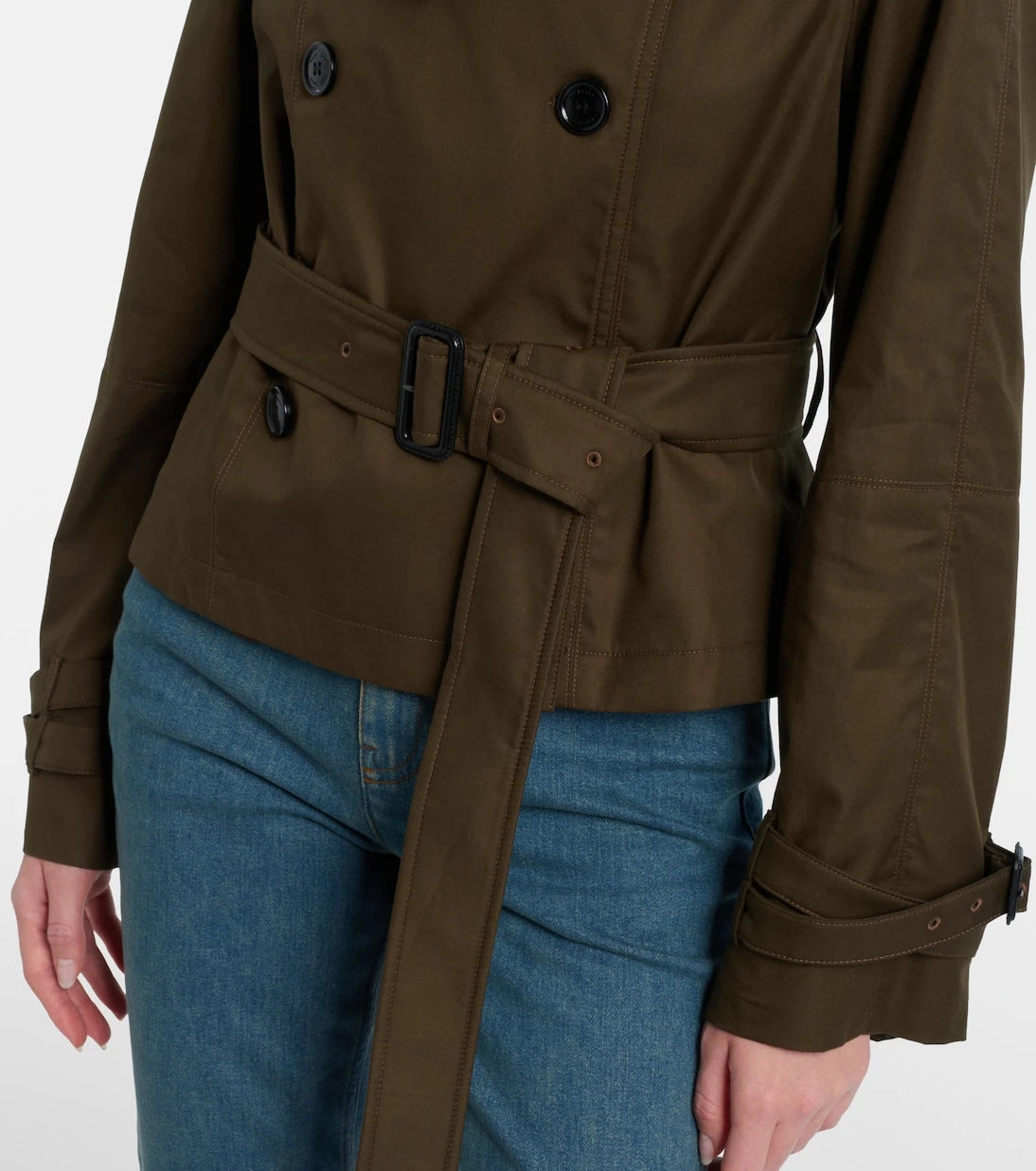 Burberry - Cropped cotton gabardine trench jacket