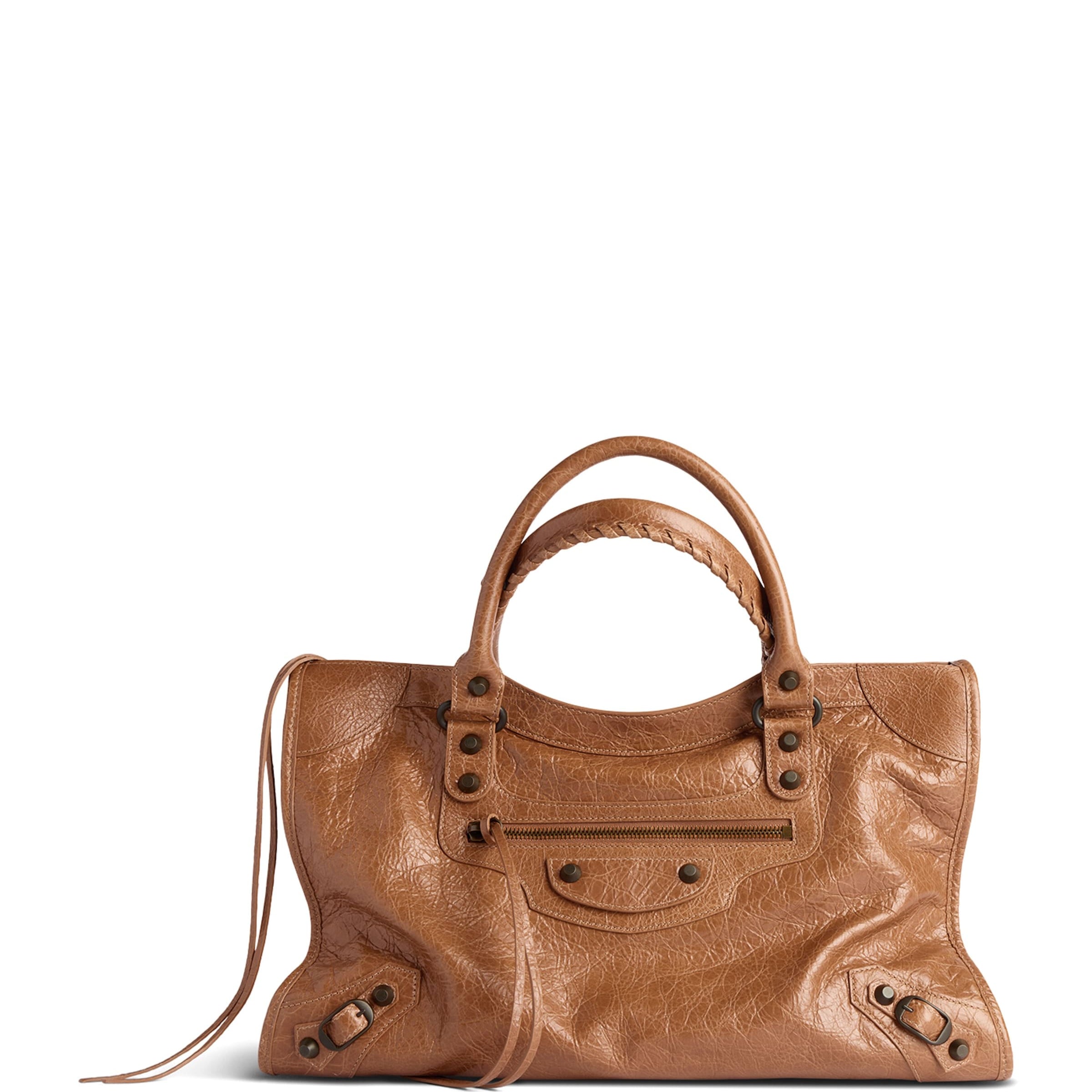 Balenciaga Brown Medium Leather Le City Top-Handle Bag