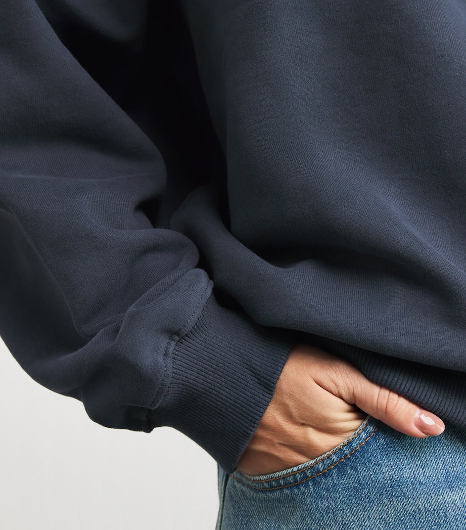 Organic Cotton Logo Sweatshirt MIDNIGHT BLUE