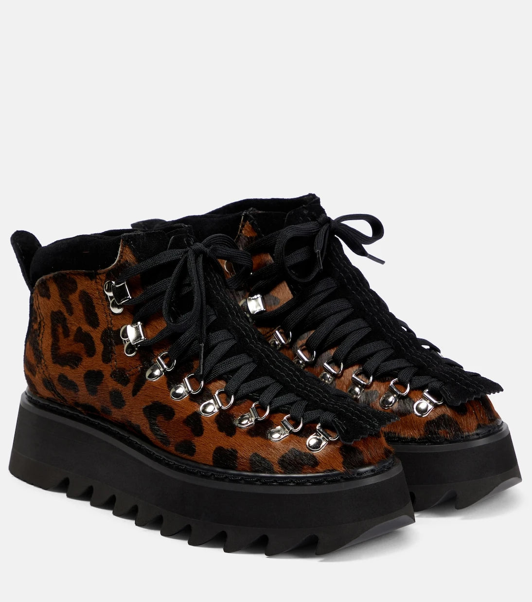 Junya Watanabe - Leopard-print calf hair ankle boots