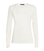 Weekend Max Mara White Crew-Neck Long-Sleeve Top