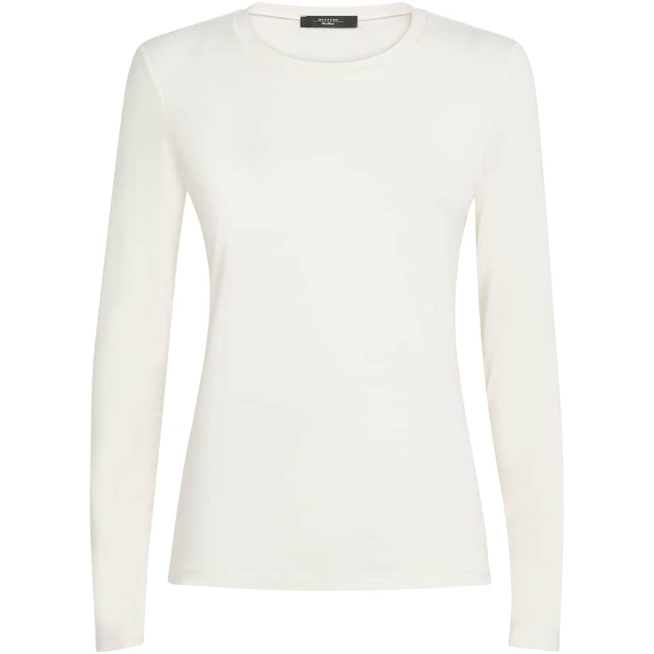 Weekend Max Mara White Crew-Neck Long-Sleeve Top