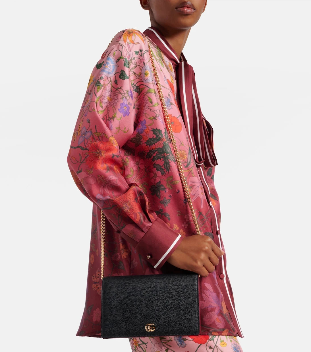 Gucci - GG Petite Marmont leather wallet on chain