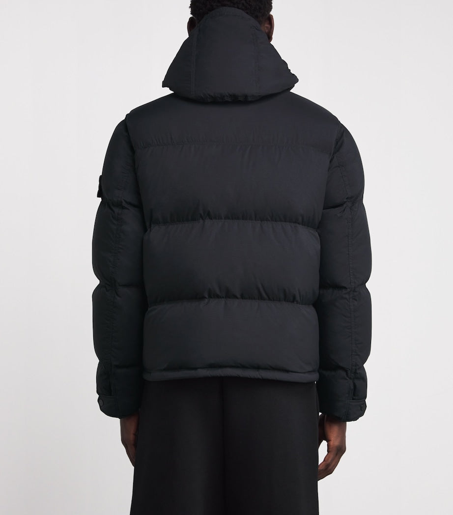 Black Ripstop Down Puffer Jacket