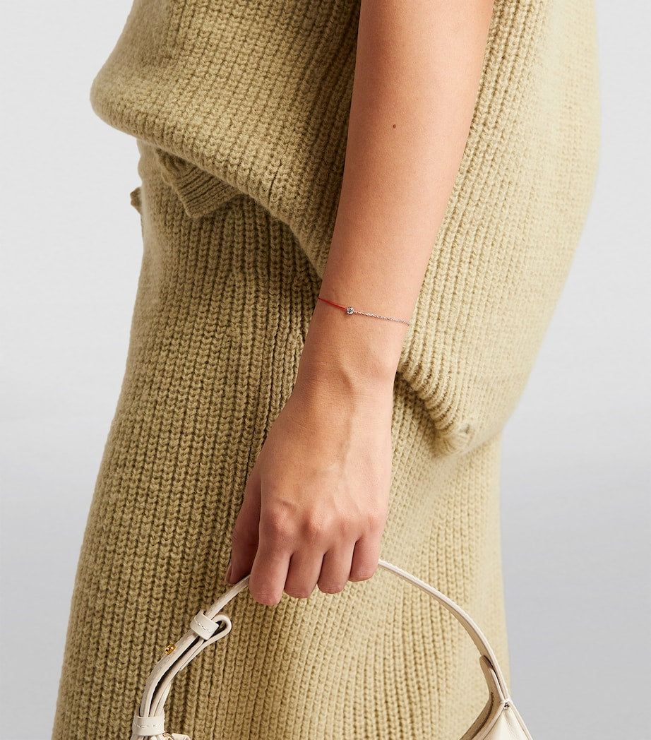 White Gold and Diamond Pure Double Bracelet