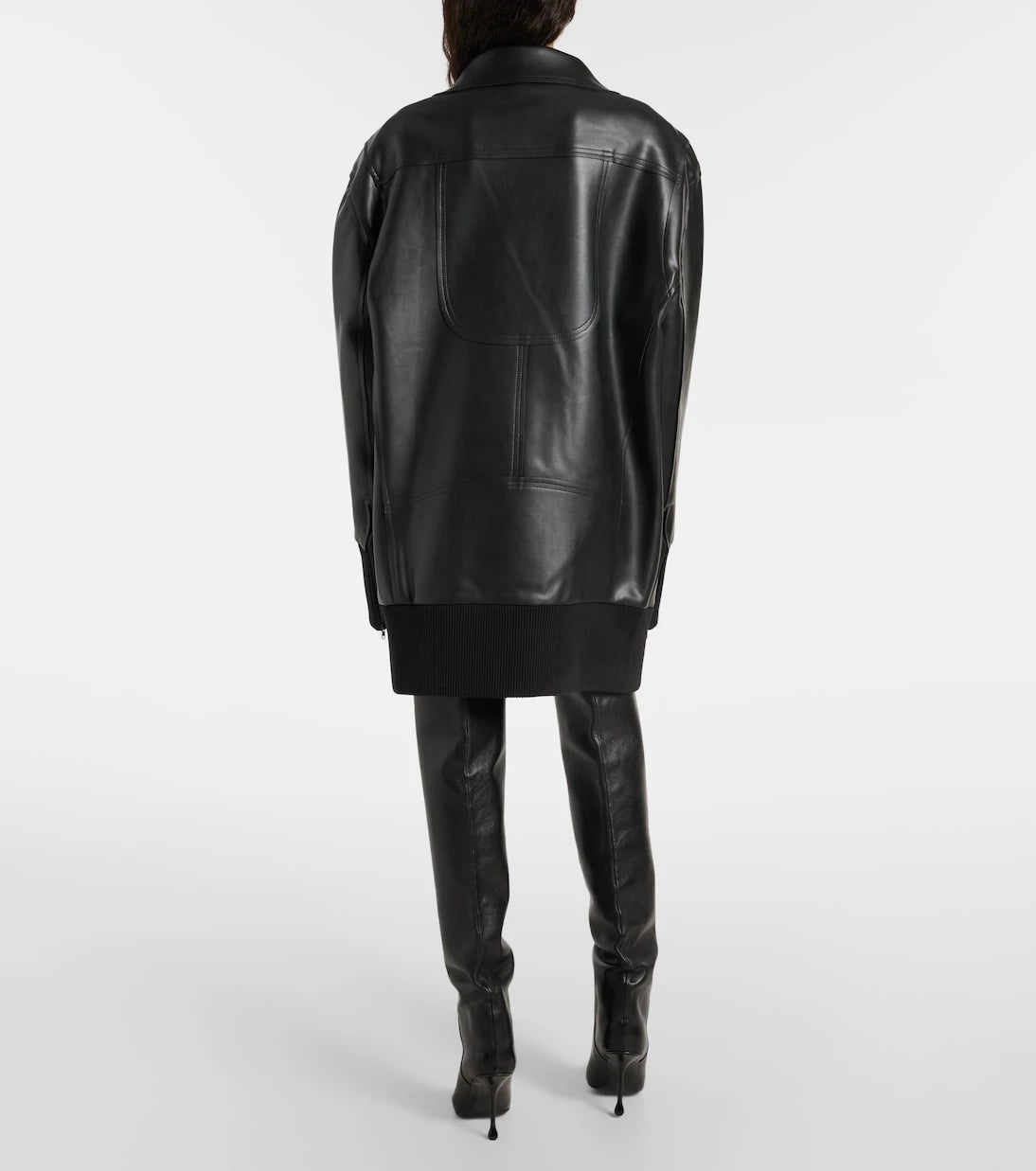Norma Kamali - Oversized faux leather jacket