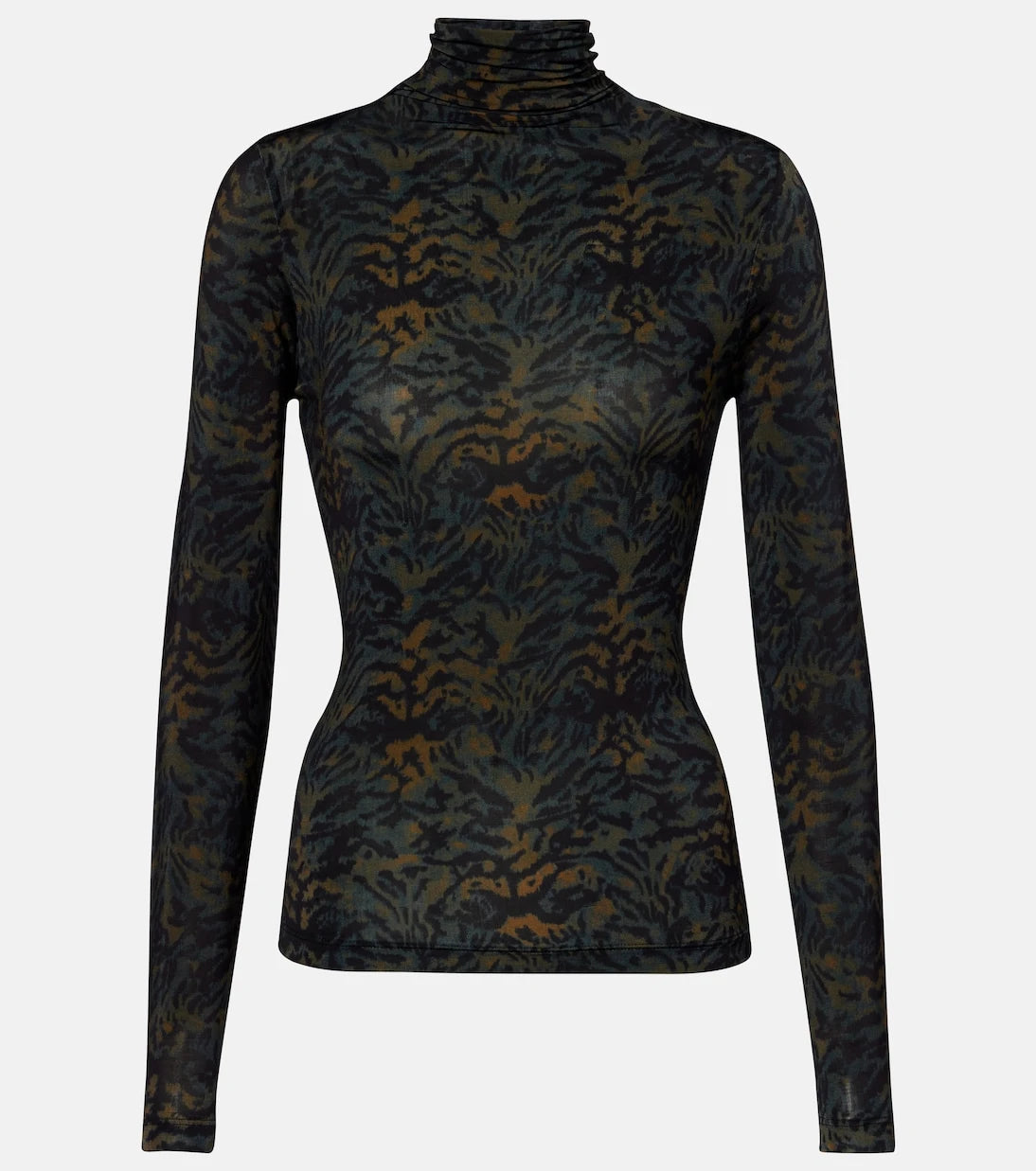 Ulla Johnson - Aurelia printed jersey turtleneck top