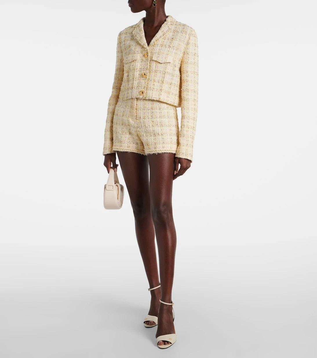 Giambattista Valli - Checked cotton-blend shorts