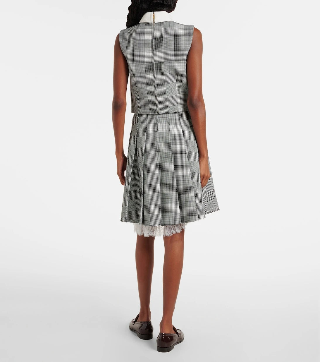Self-Portrait - Prince of Wales check top