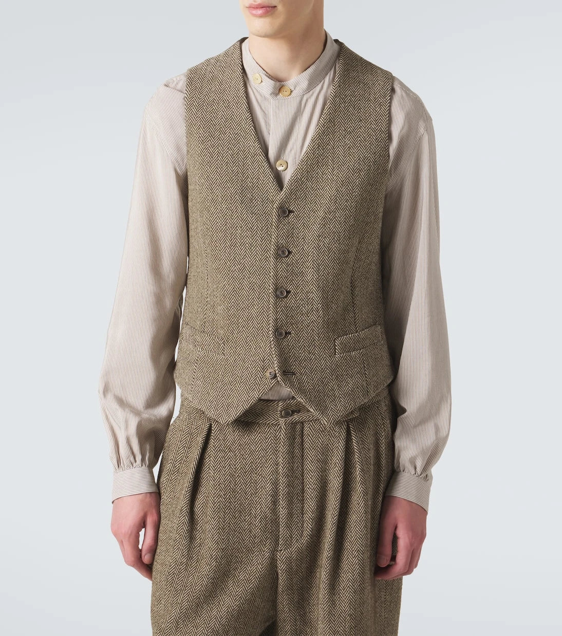 Giorgio Armani - Archivio cotton and wool-blend vest