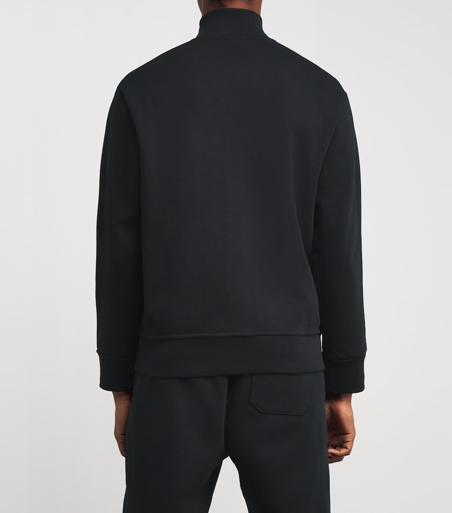 Polo Ralph Lauren Black Cotton-Blend Zip-Up Sweatshirt