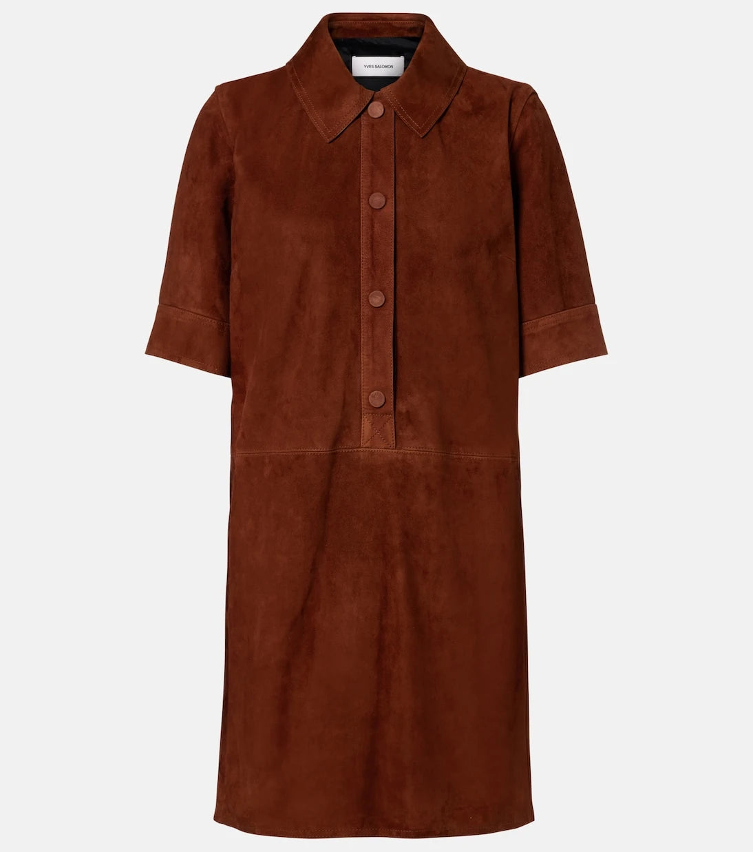 Yves Salomon - Suede polo dress