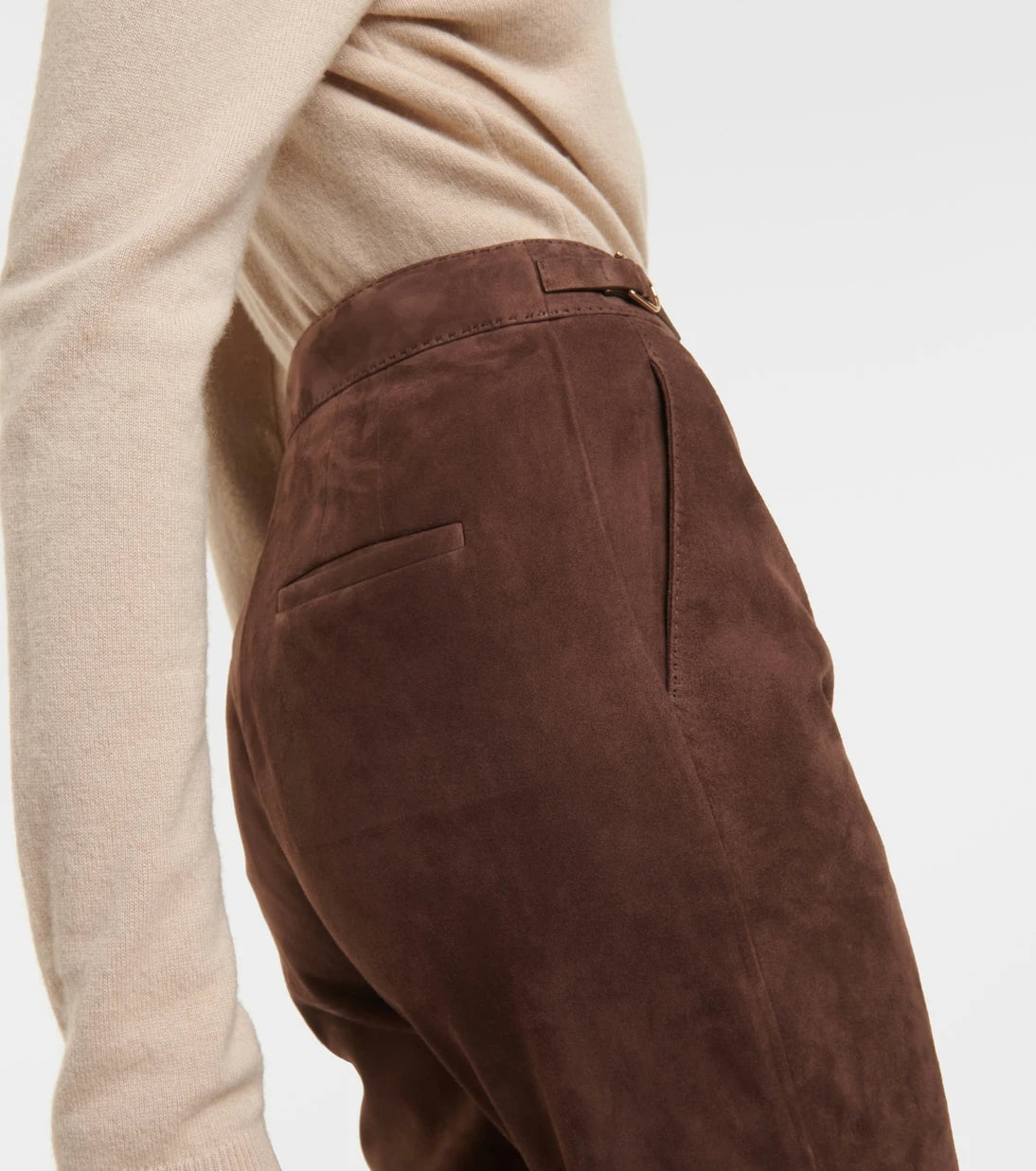 Gabriela Hearst - Vesta high-rise suede flared pants